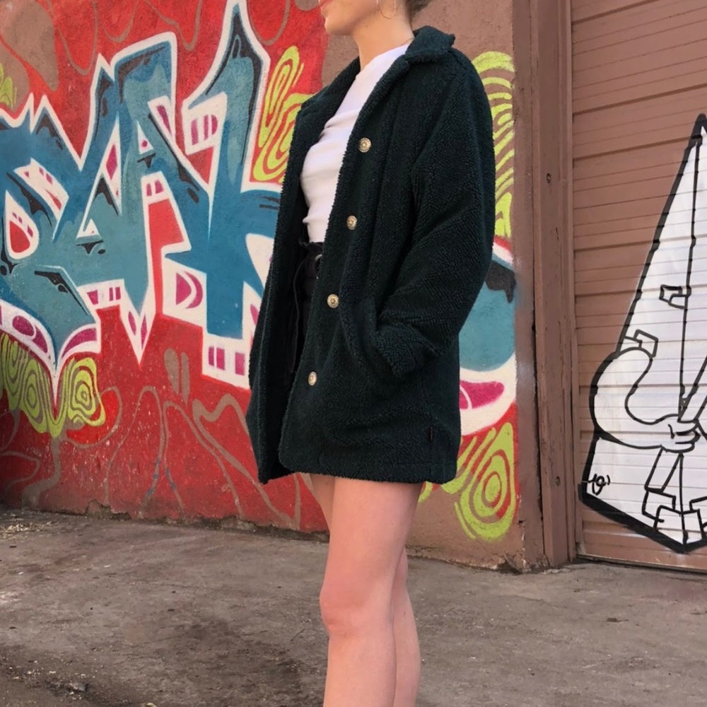 Fuzzy Green Jacket - image 1